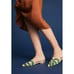 SCHUTZ Elvan Palm Sandal Slides Size 8.5 Anthropologie EUC Raffia 99 MSRP