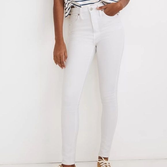 Madewell Petite 10 High-Rise Skinny Jeans AJ294 25P Pure White