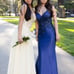 Body-con navy blue prom dress