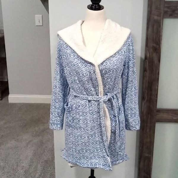 Anthropologie Sat Sun himalayan shearling plush bathrobe size small