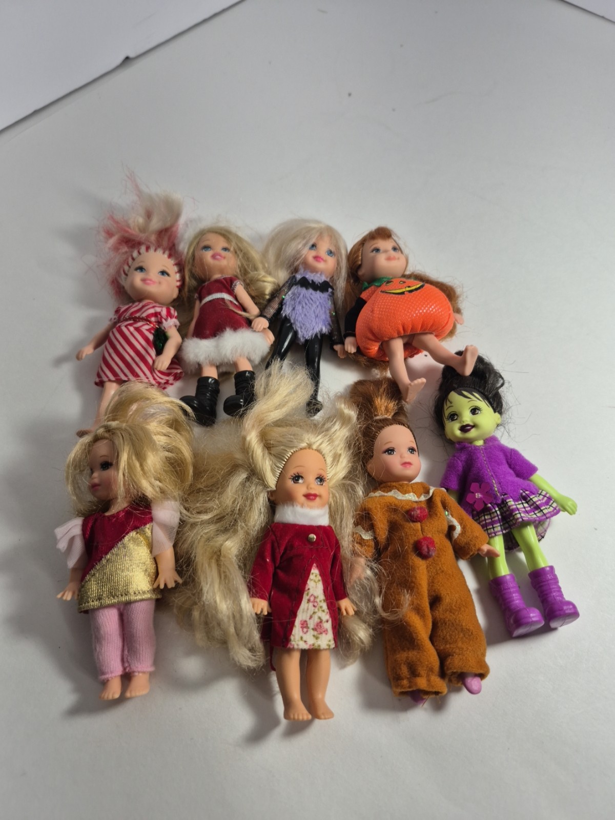 Barbie Kelly Club Dolls Lot 8 Shelly & Kelly Dolls Halloween Christmas Vintage