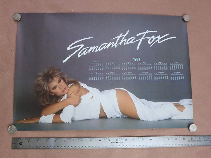 SAMANTHA FOX - 1987 Vintage Calendar Poster - ORIGINAL / UNUSED!