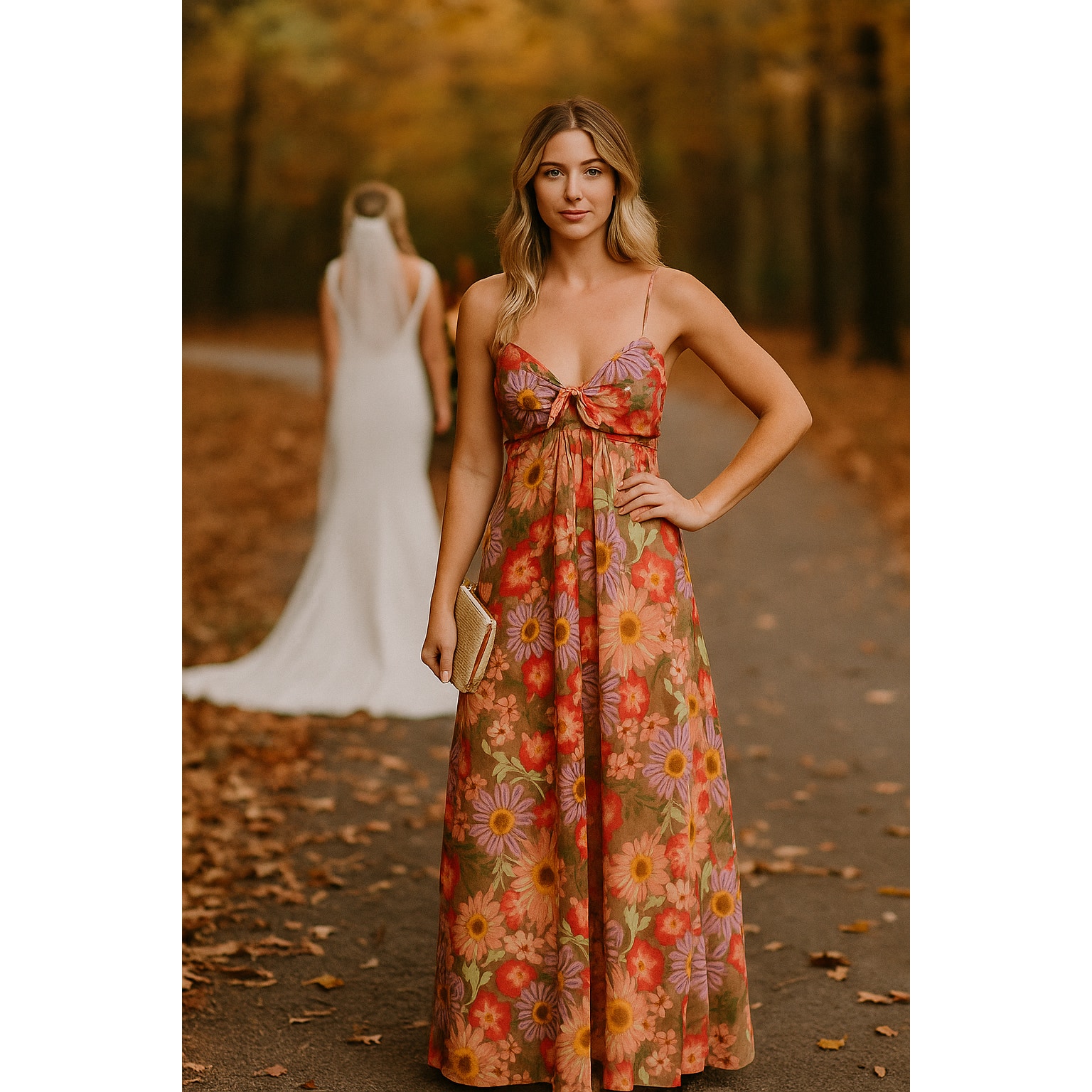 Baltic Born NWT Women S Rosalee Multicolor Maxi Dress Floral Babydoll Tropical