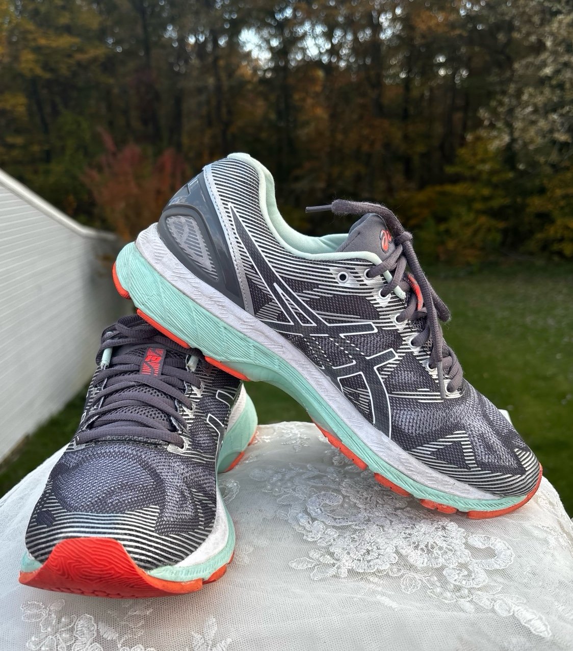 WOMENS ASICS GEL NIMBUS 19 RUNNING SNEAKERS