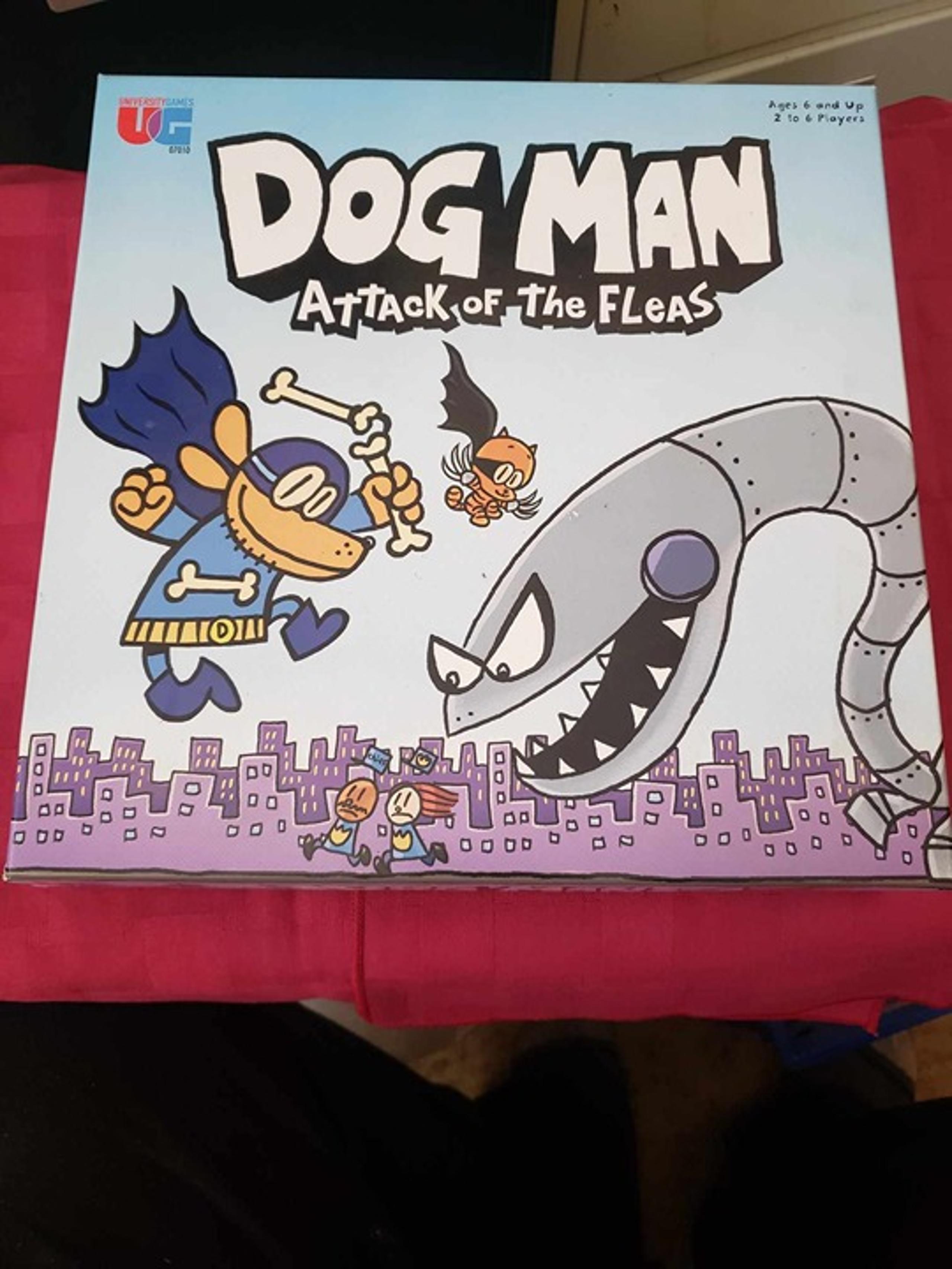 Dog Man Attack of the FLEAS Board Game by University Games