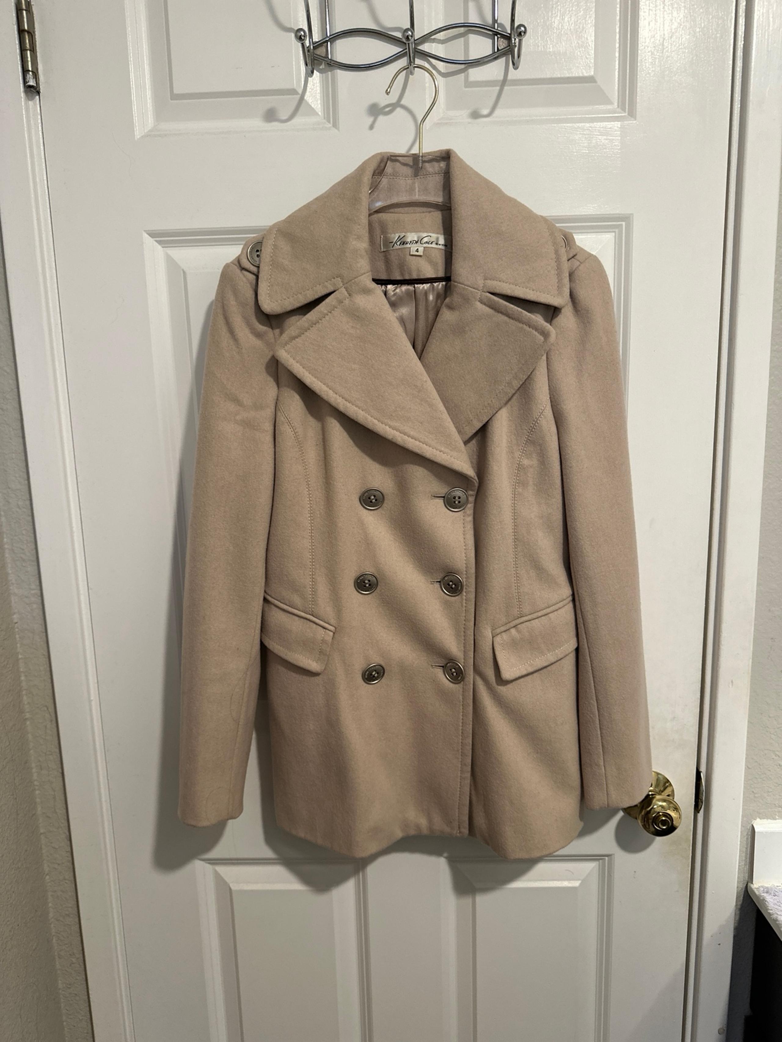 Kenneth Cole New York | wool blend beige peacoat