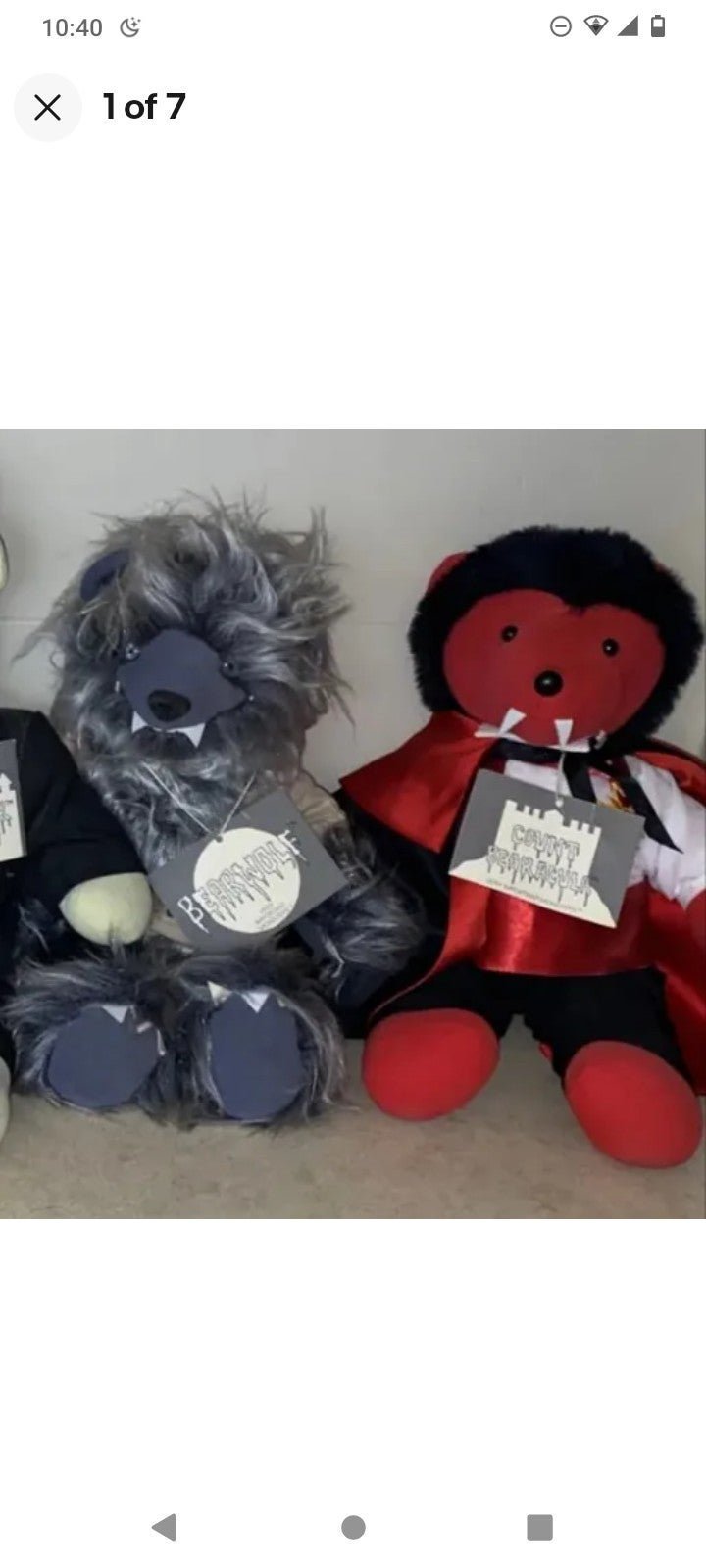 RARE Vintage North American Bears VIB - 16 Horror Character Lot