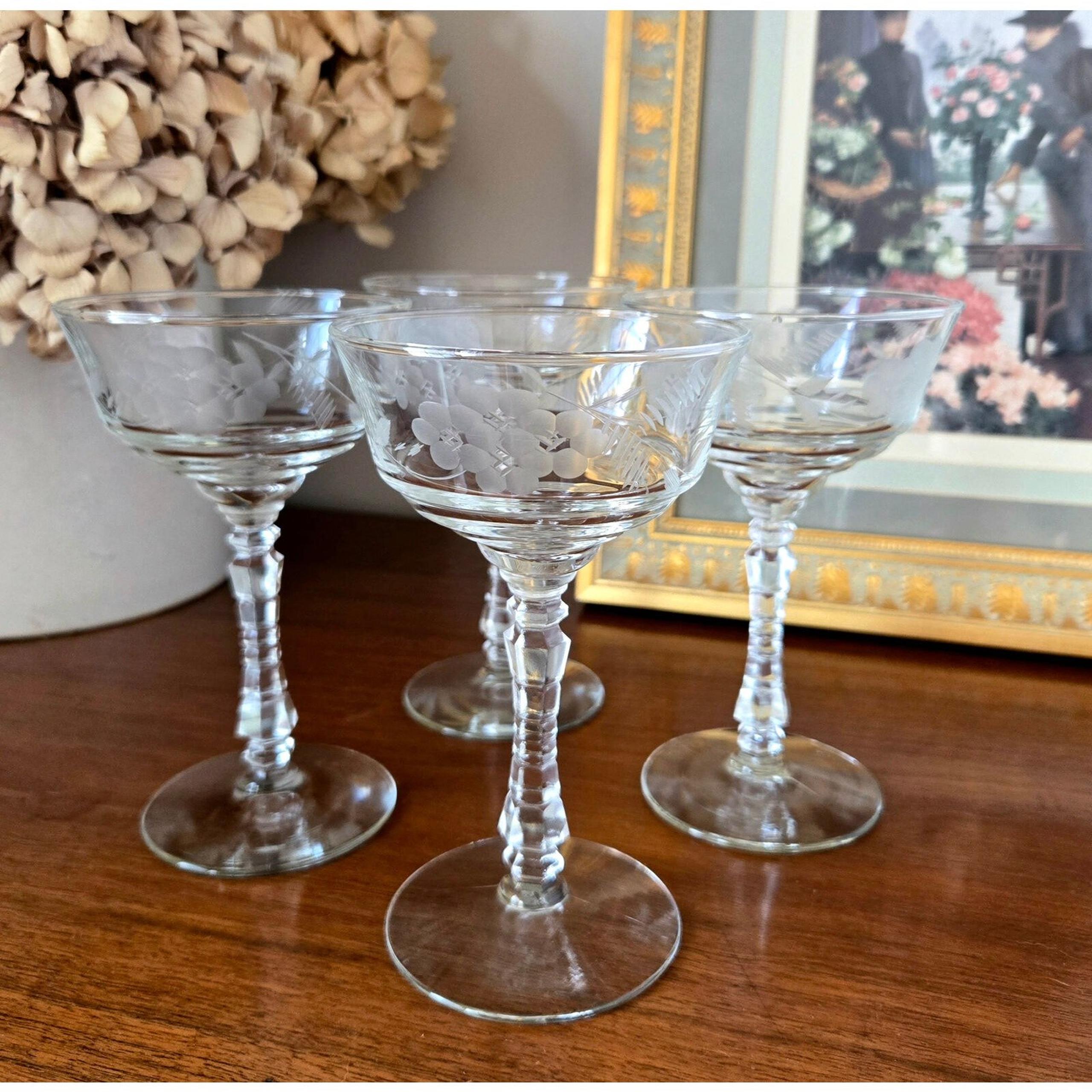 Libbey Rock Sharpe Berkley Champagne Tall Sherbet Set of 4