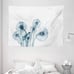Blue dandelions boho tapestry 80x40 / cu