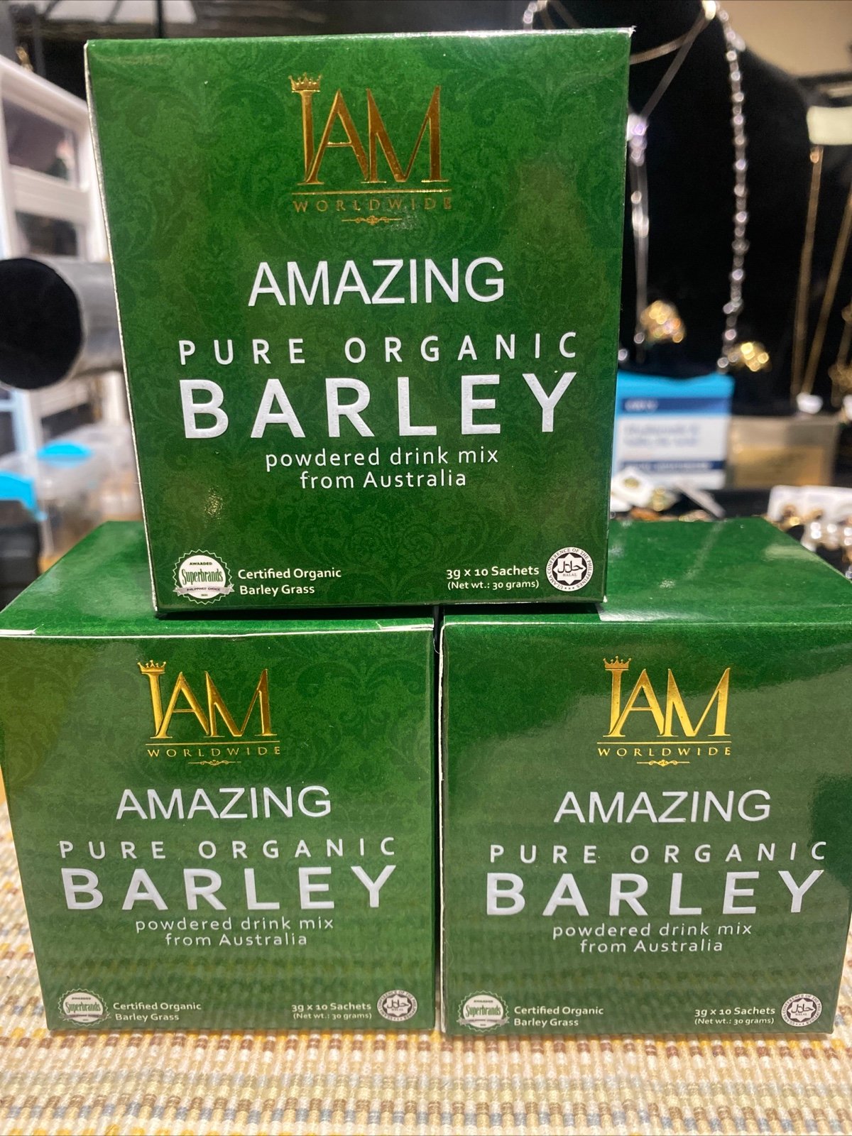 Barley herbal powedr set of 3 or $28 each 10 sachet in a box