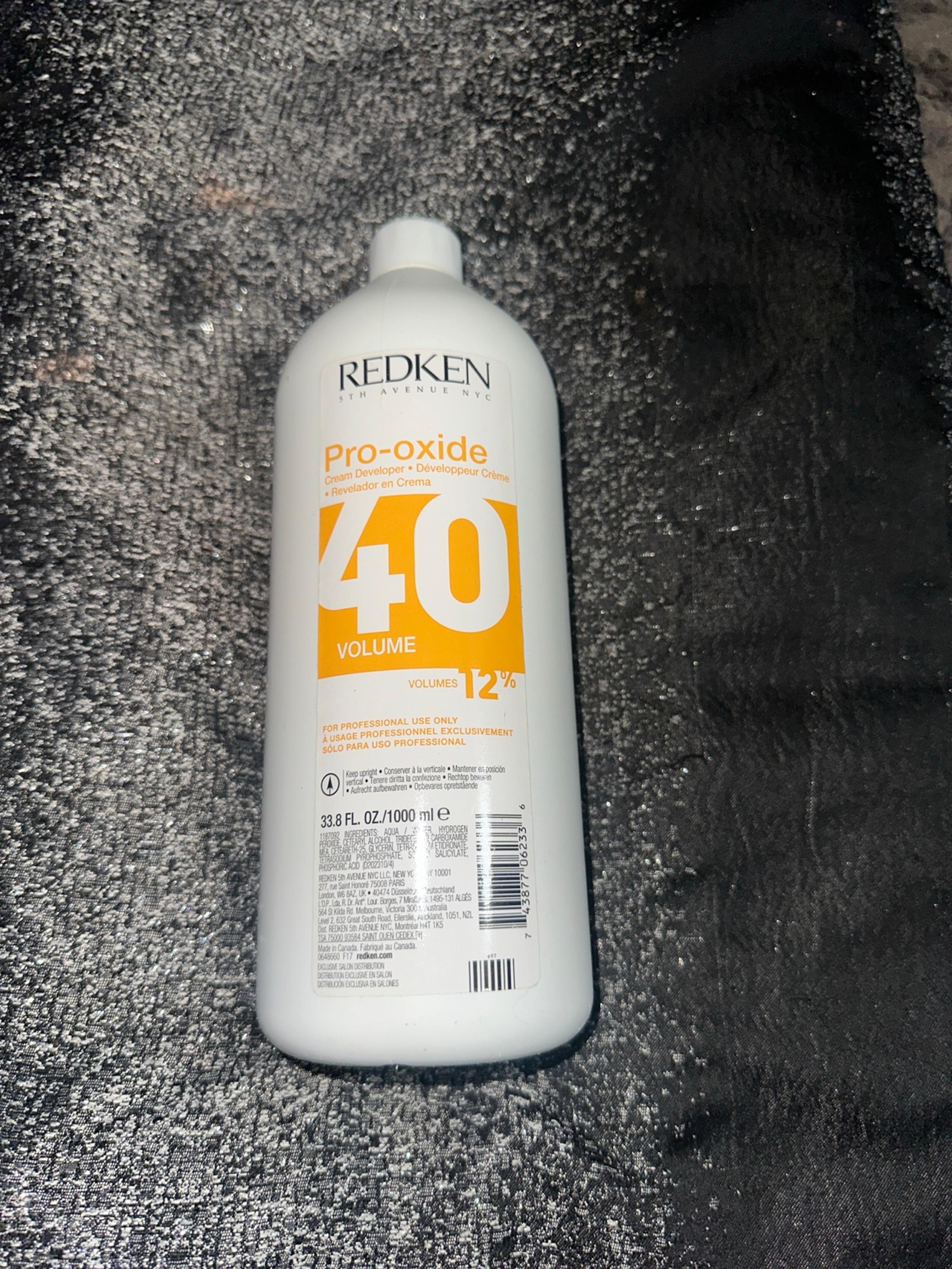 Redken Pro-Oxide Cream Developer 40 Volume