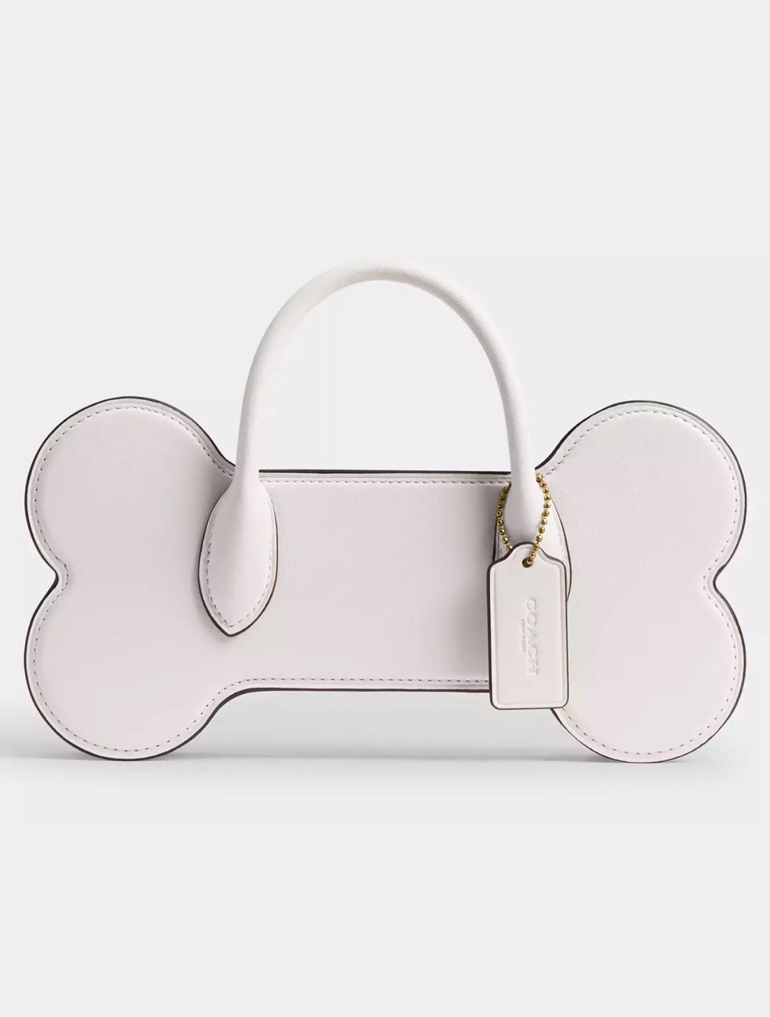 Coach Halloween Collection Bone Bag in Brass/Chalk White Glovetanned Leather NWT