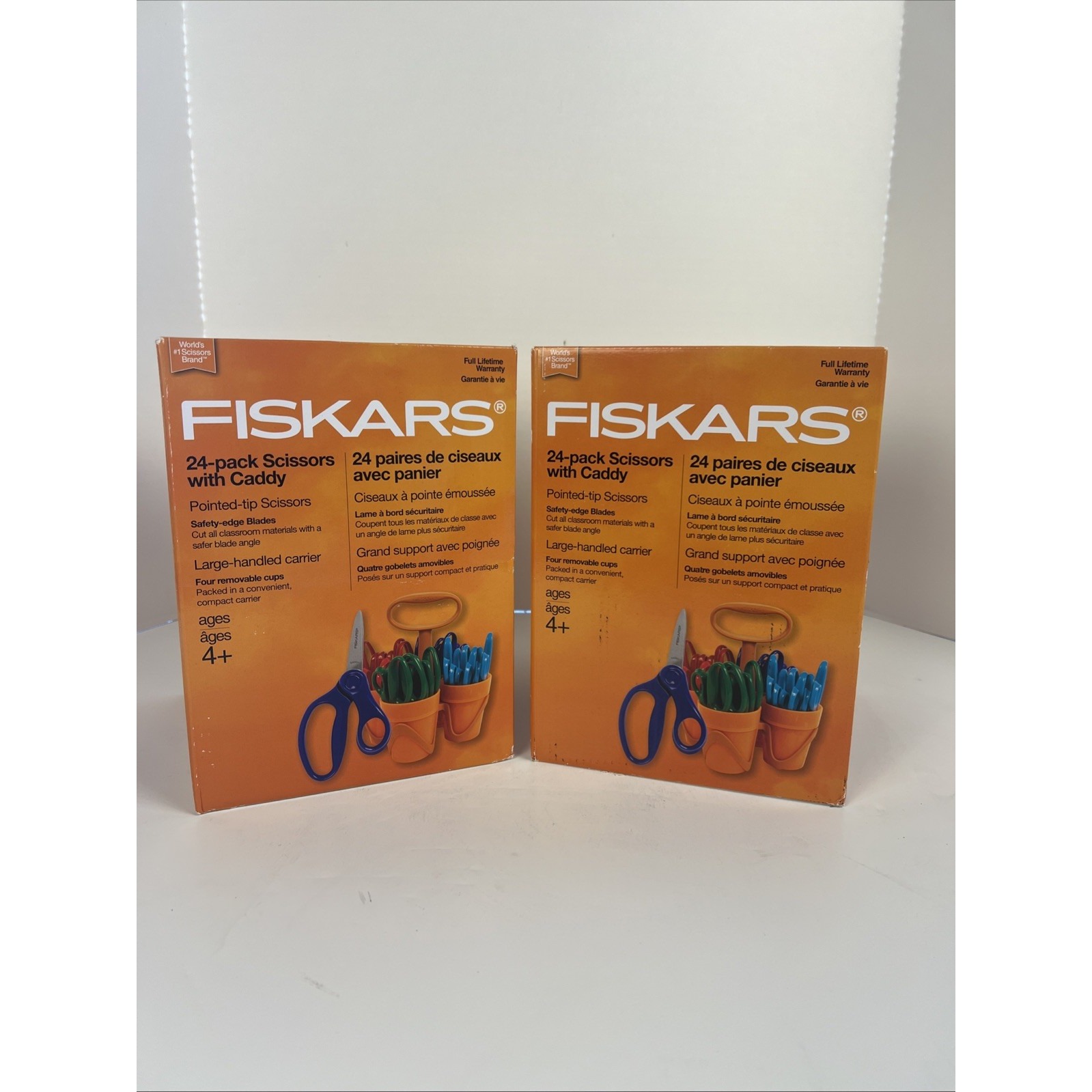 Fiskars 5 Blunt-Tip Scissors for Kids 4+ Classpack Art Caddy Organizer 2 Pack