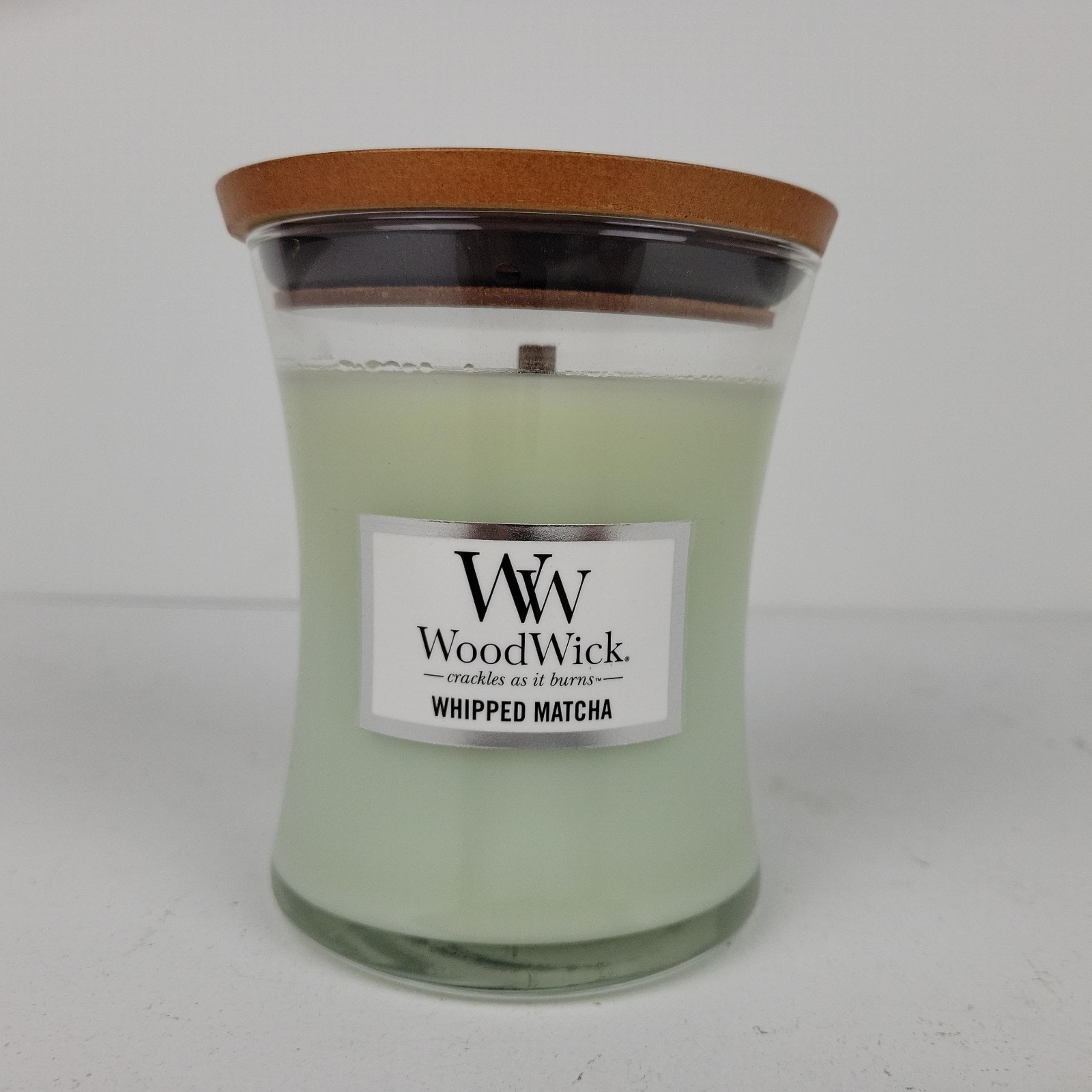 WoodWick Whipped Matcha Medium 9.7 Oz/275g Scented Candle Crackles Home Gift
