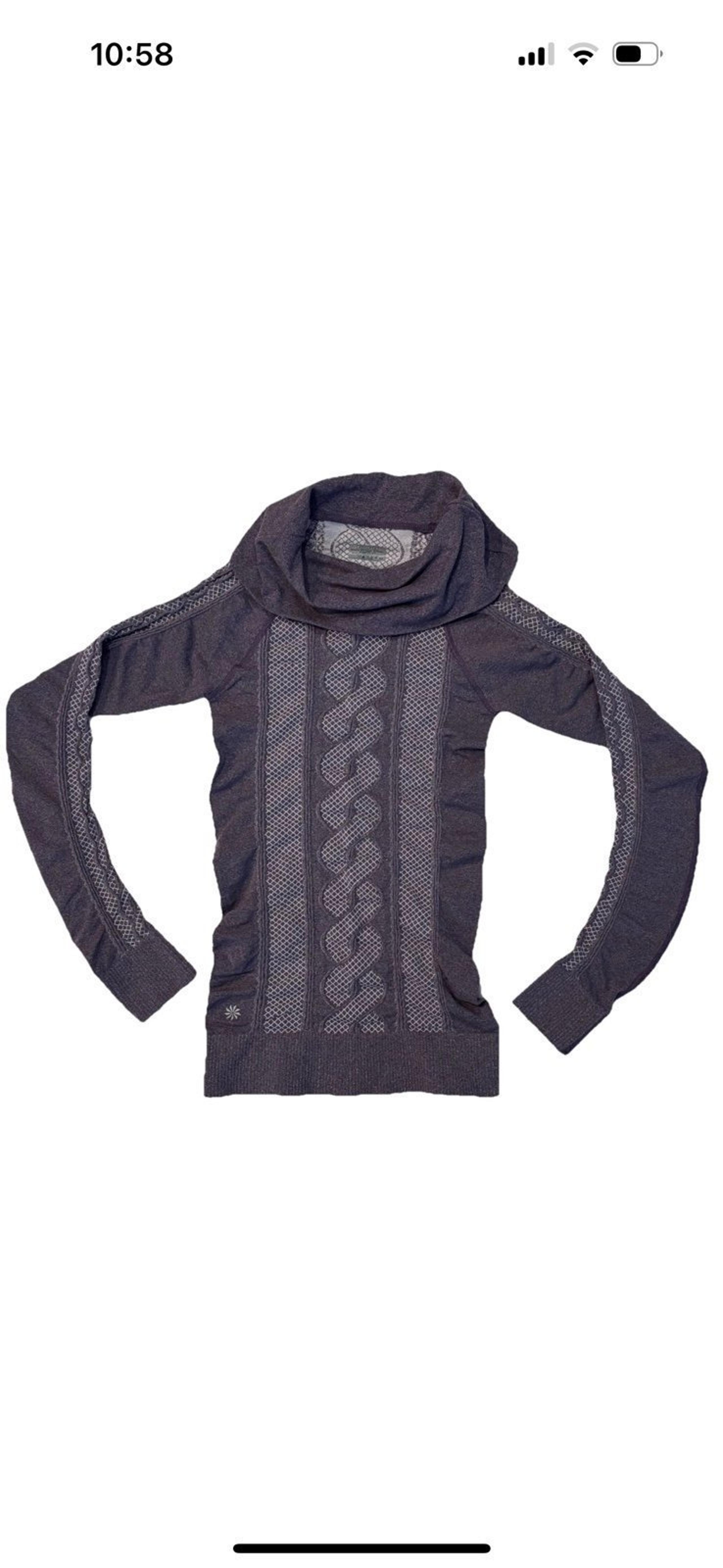 Athleta Boho Chic Aztec Long Sleeve Athleisure Casual Classic Stretch Shrt WMNXS