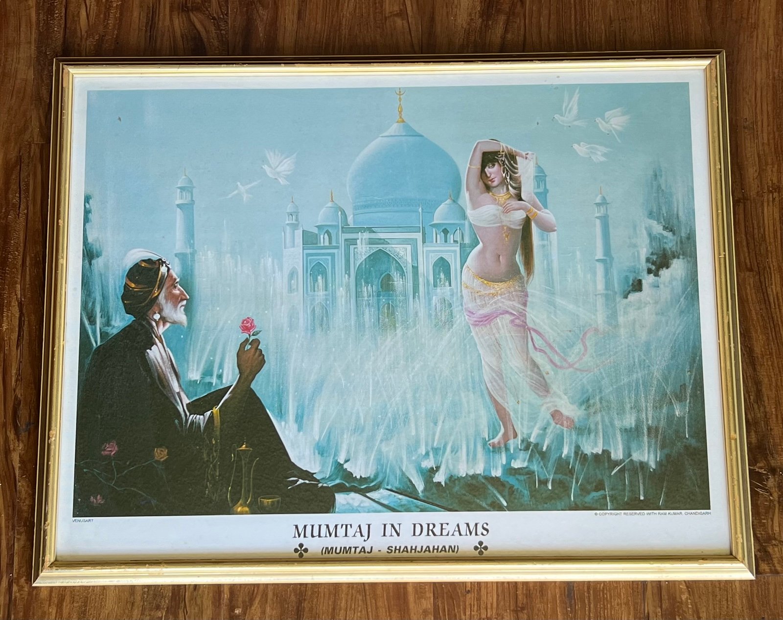 Mumtaj in Dreams" that depicts the Mughal emperor Shah Jahan and his Wife