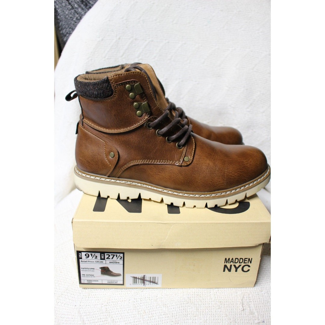 Madden NYC Men's Size 9.5 Brown Boots (New)