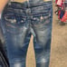 Buckle jeans for women