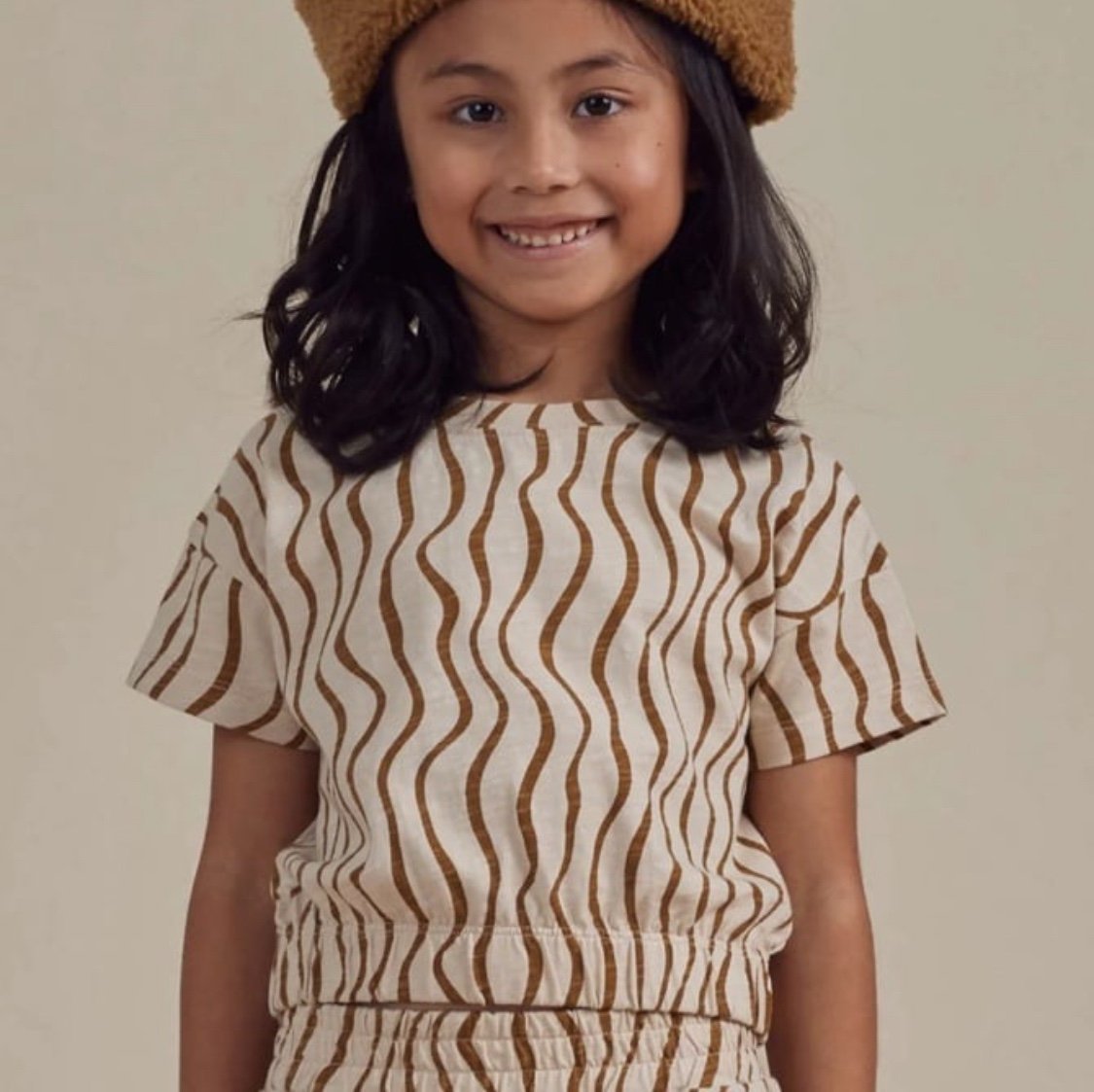 New Rylee + Cru Cinched Jersey Wave Tee