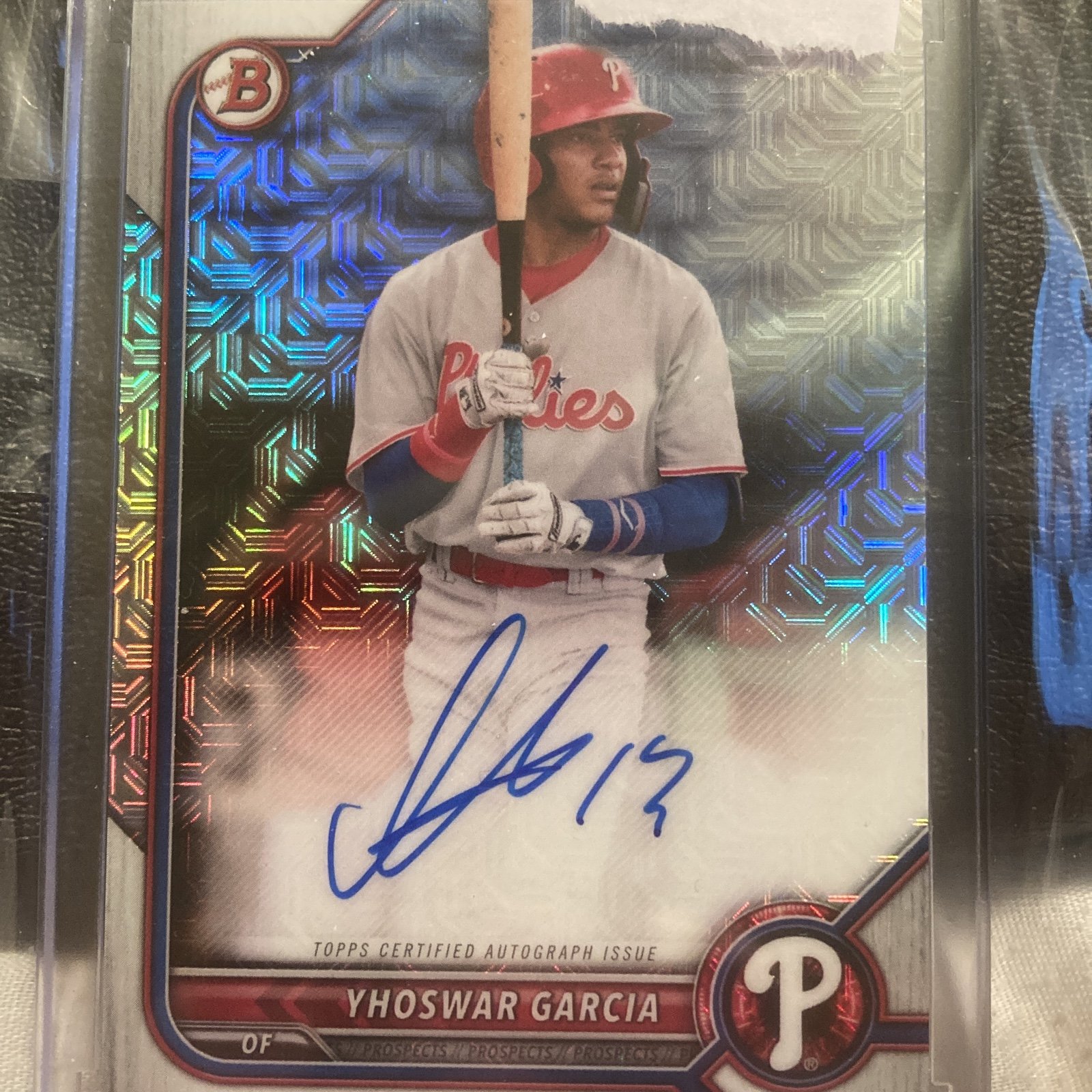2022 Bowman Chrome Prospect Auto Yhoswar Garcia