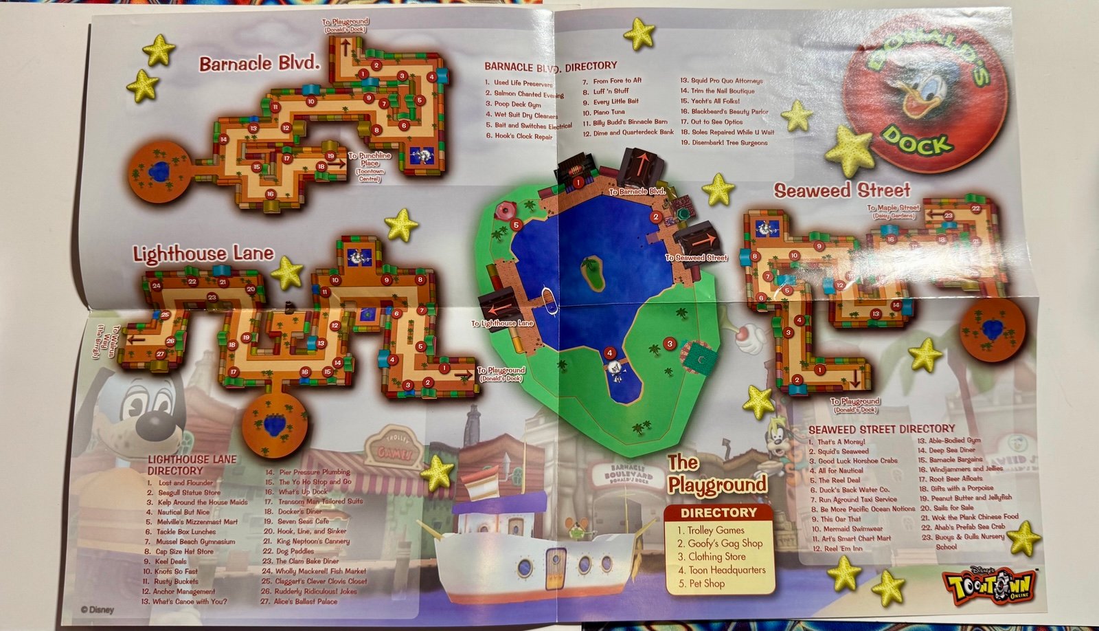 Disney’s Toontown Online Newsletter Aug/Sept ‘07 featuring Donald’s Dock poster