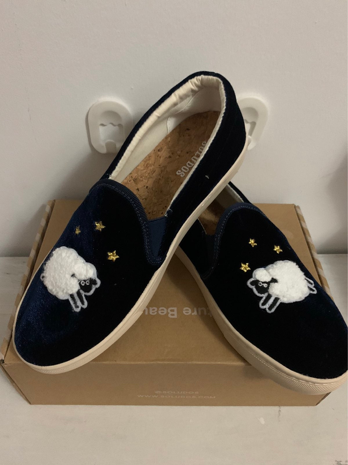 Midnight Blue Sheep Velvet Slip-On Sneaker-Women