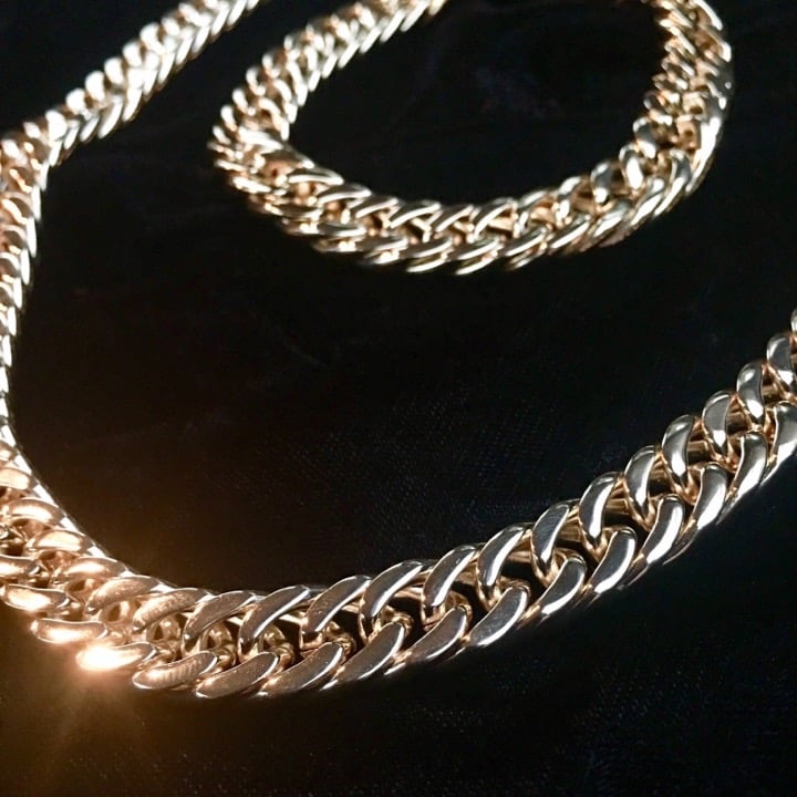 CUBAN LINK 18K GOLD NEW CHAIN ITALY