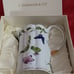 I. Godinger & Co 40 Oz Butterfly Garden Pitcher Colorful Gold Rimmed EUC W/ Box