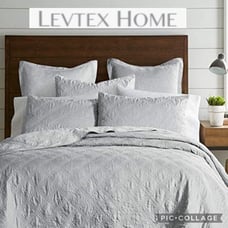LEVTEX HOME Two Euro Shams linen and cotton size 26 x26