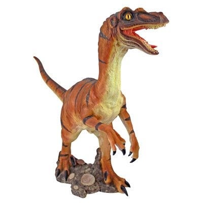 Velociraptor Garden Statue