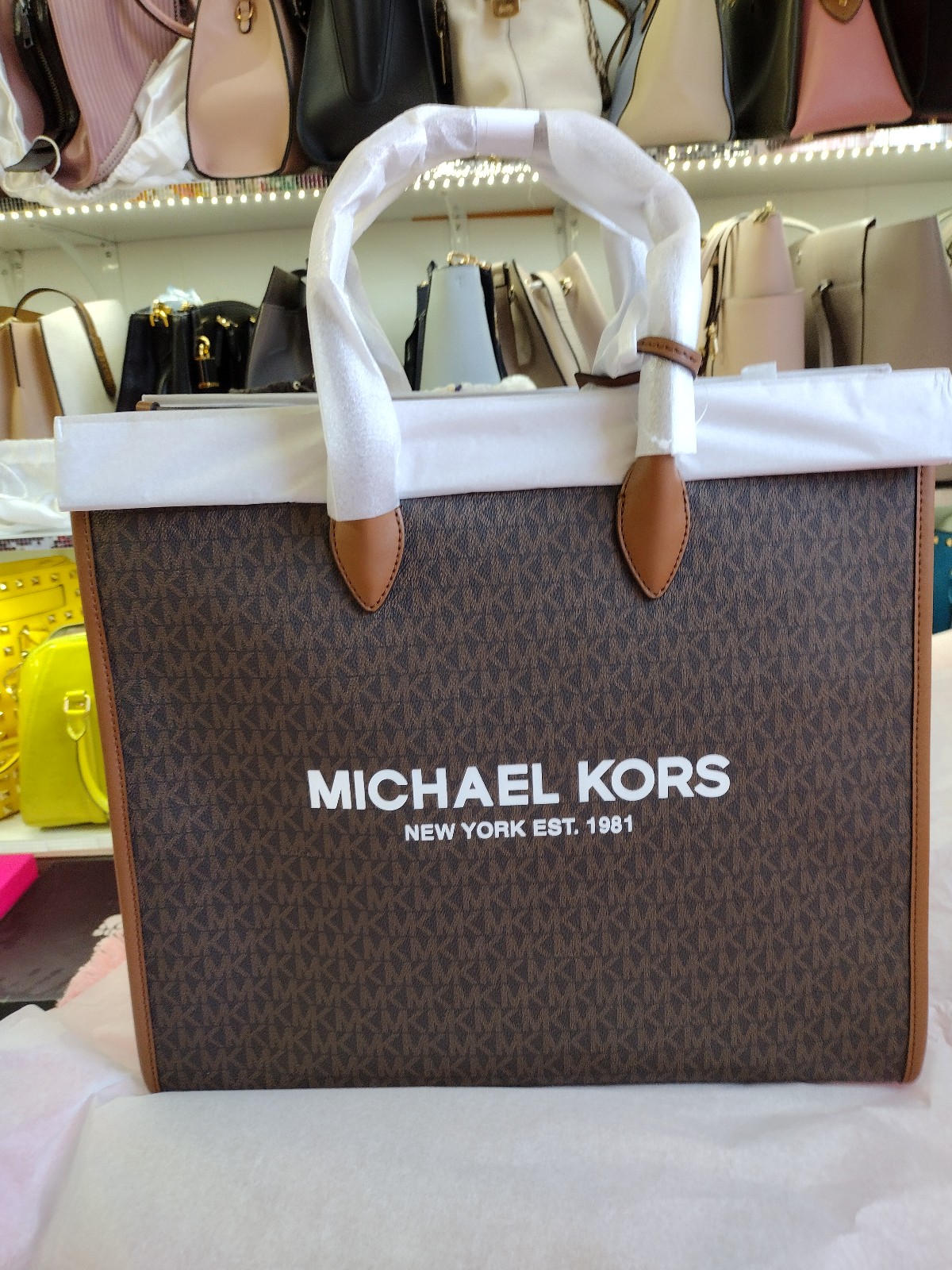 Michael Kors Mirella Tote Brown Bag