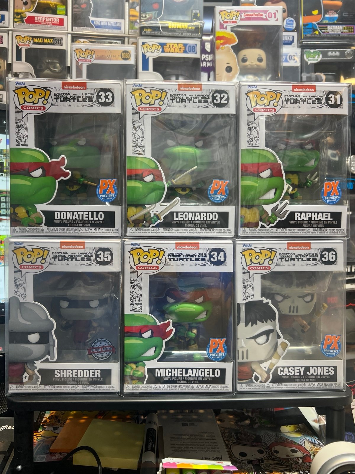 Funko Pop Bundle Set TMNT Nickelodeon PX Previews Special Edition