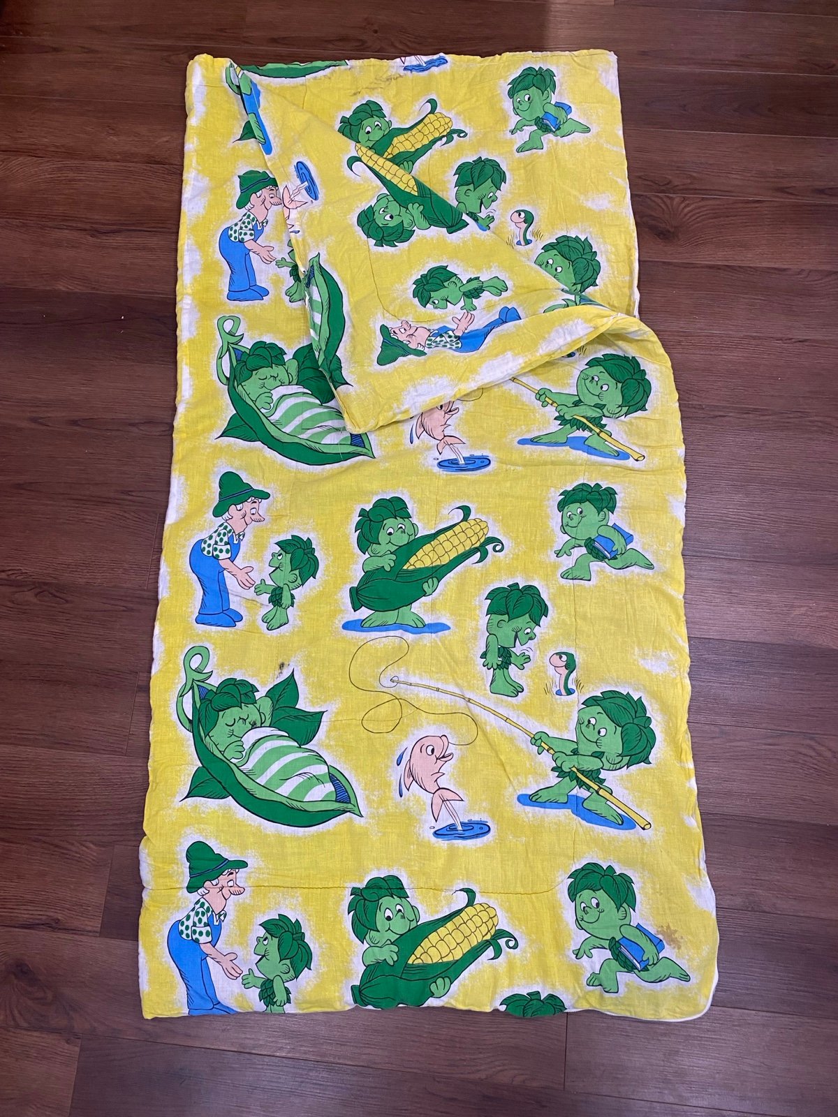 Vintage Green Giant Little Sprouts Sleeping Bag