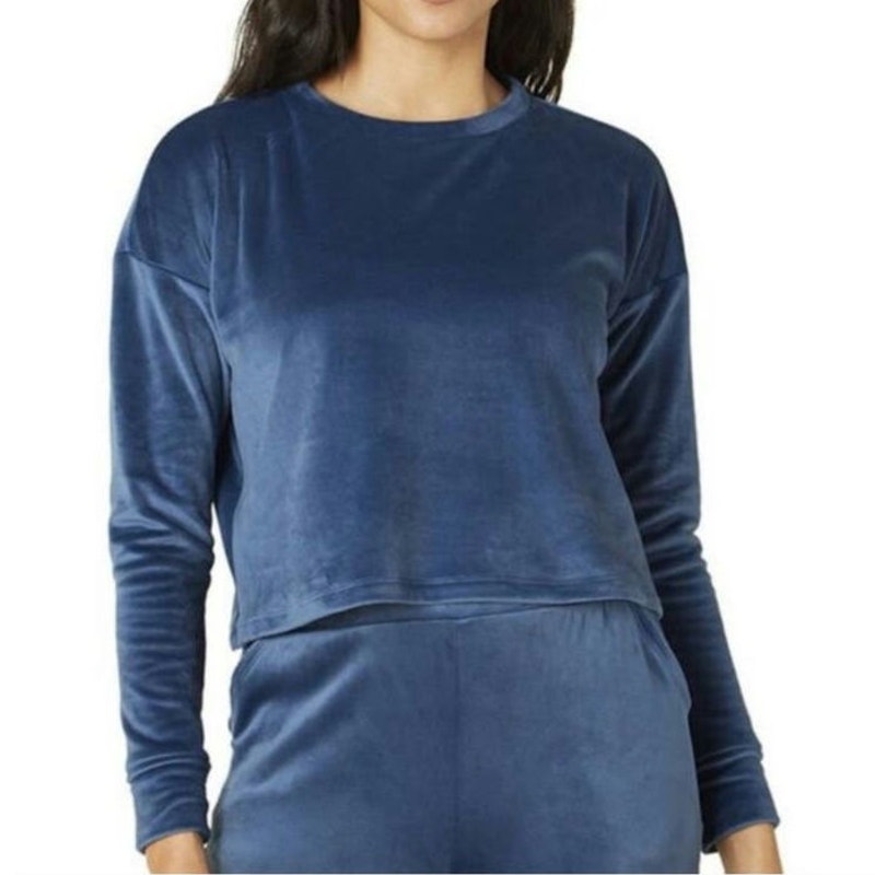 NWT Beyond Yoga Women's Brushed Up Pullover Velour Long Sleeve Crop Size XL