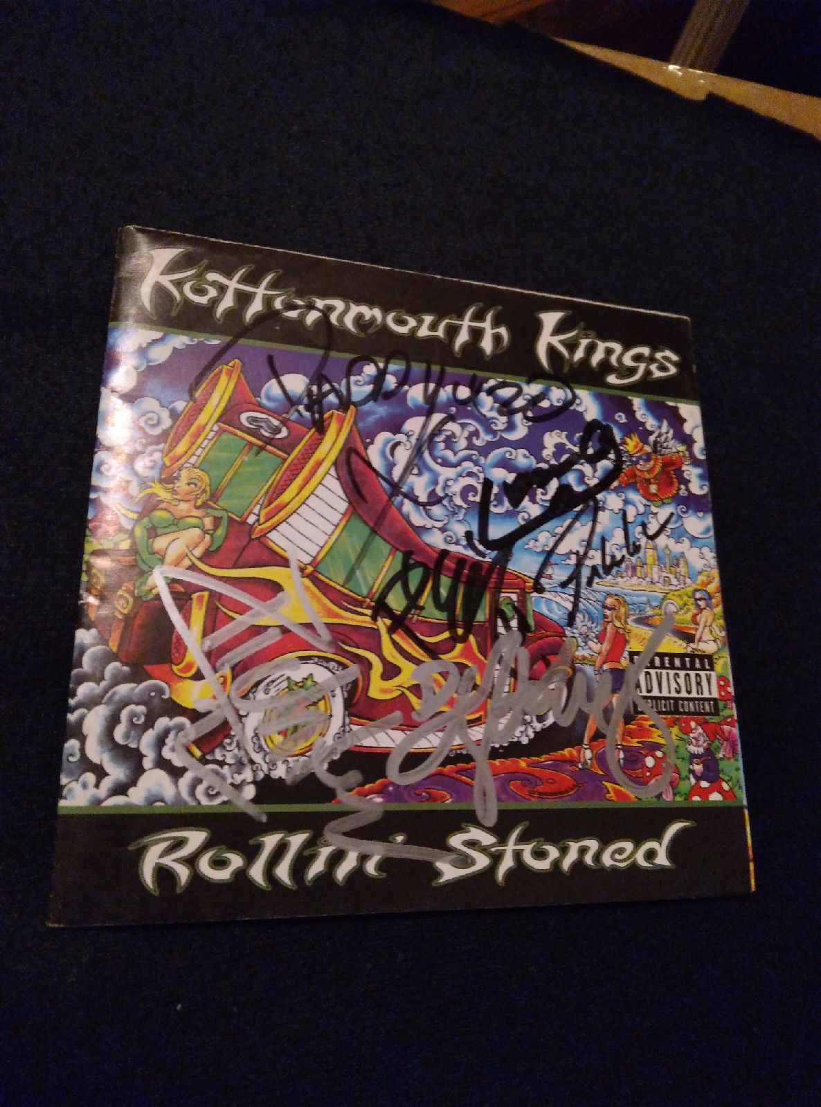 Kottonmouth Kings Signed CD Cover ROLLIN STONED kmk srh 420
