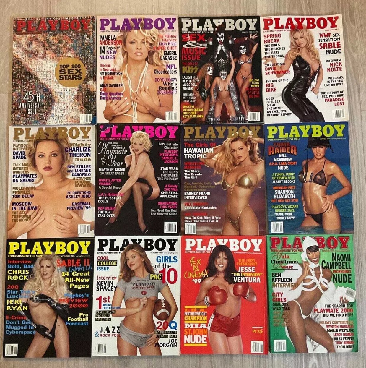 playboy magazine Lot complete 1999 -12 issues