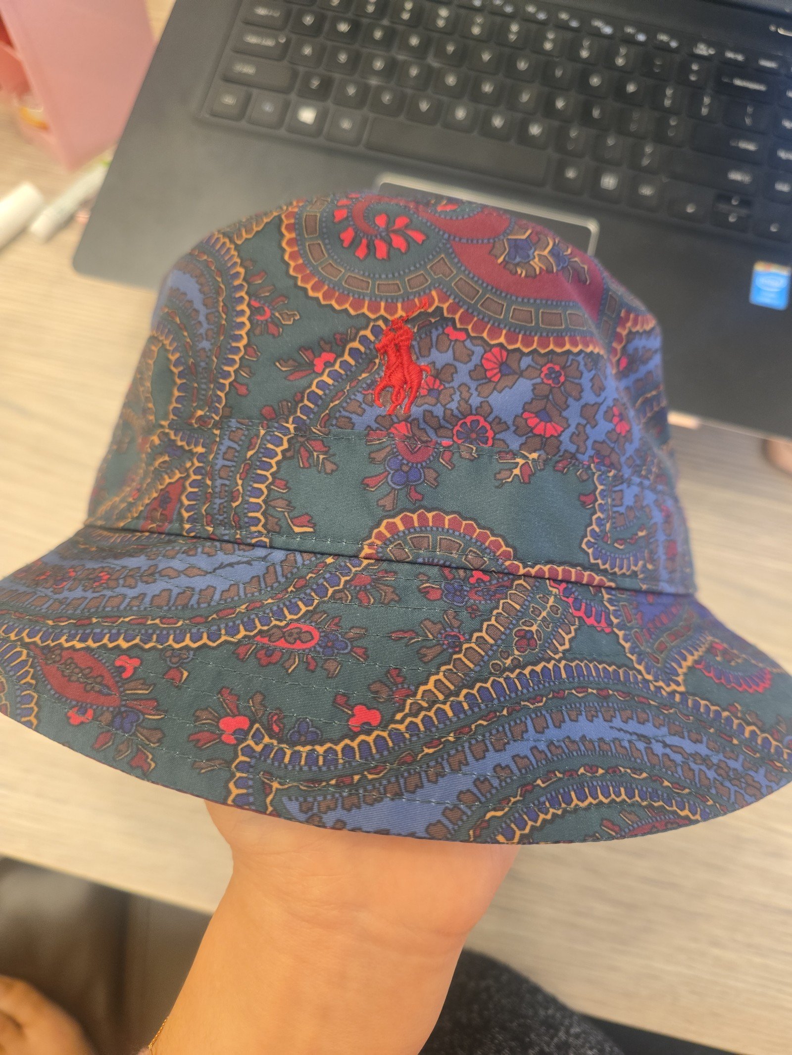 Polo ralph lauren paisley pattern bucket hat NWT