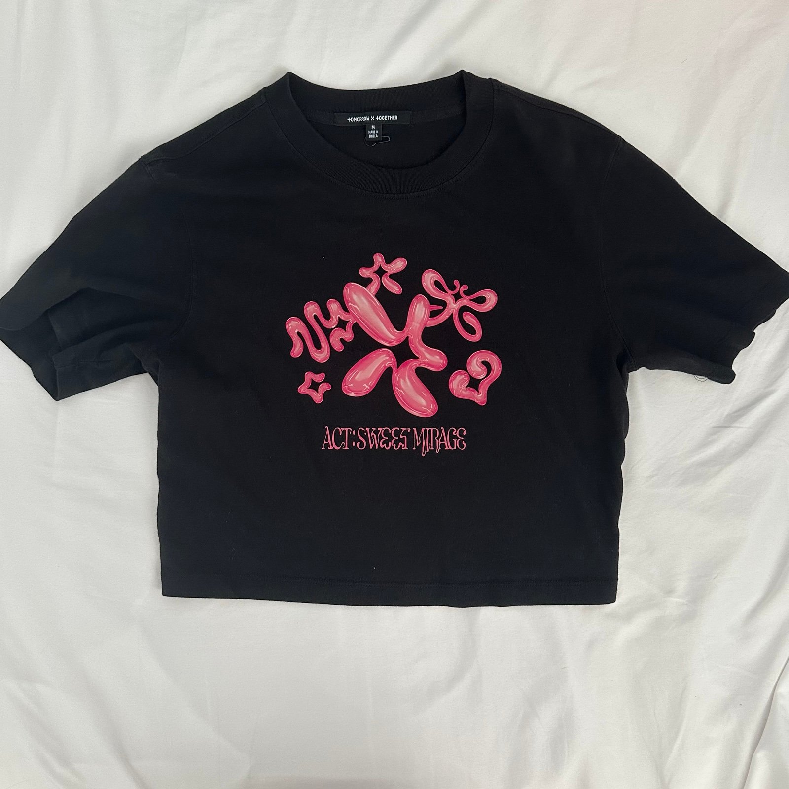 TXT Sweet Act Mirage Tour Black Cropped Shirt