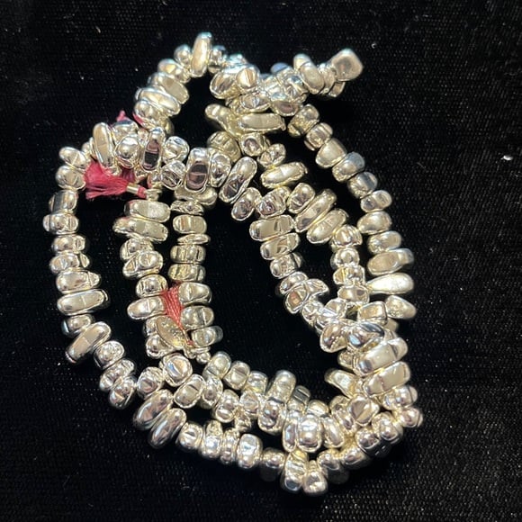 Shashi Odyssey Stretch Silver Bracelet set of Three NWOT