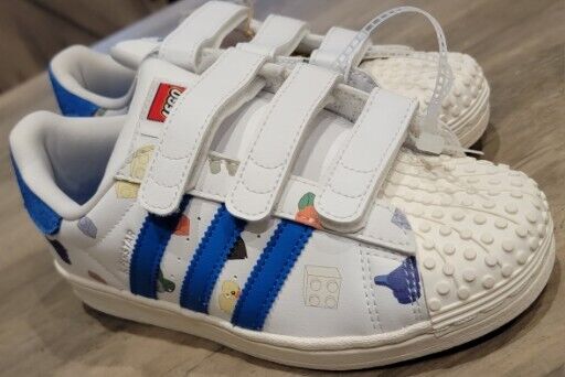 adidas Originals LEGO x Superstar CF C White Blue Strap Kids IF2201 1.5 NO BOX