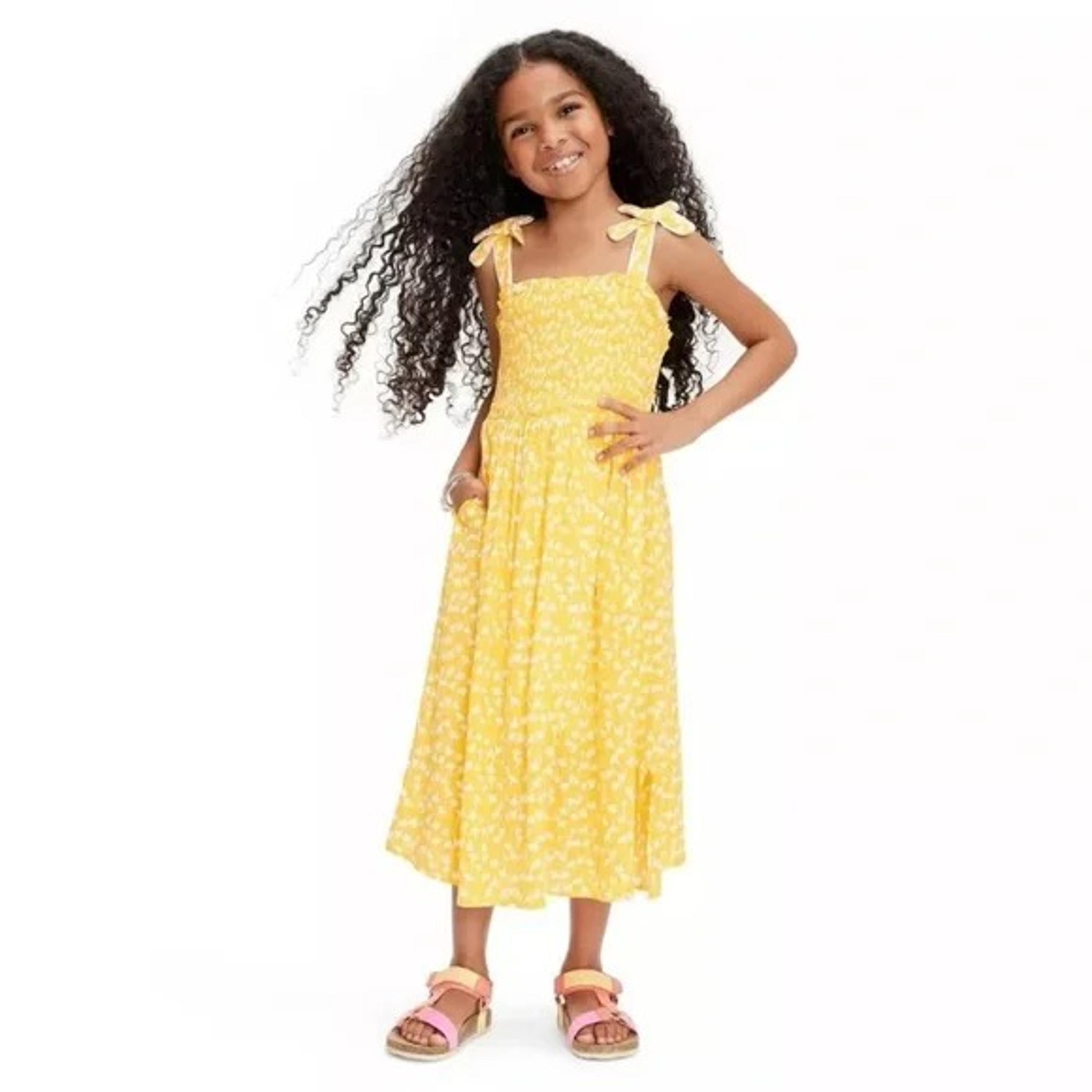Girls Diane Von Furstenberg Target Sundress Yellow Tie Strap Ginkgo M (8) - BNWT