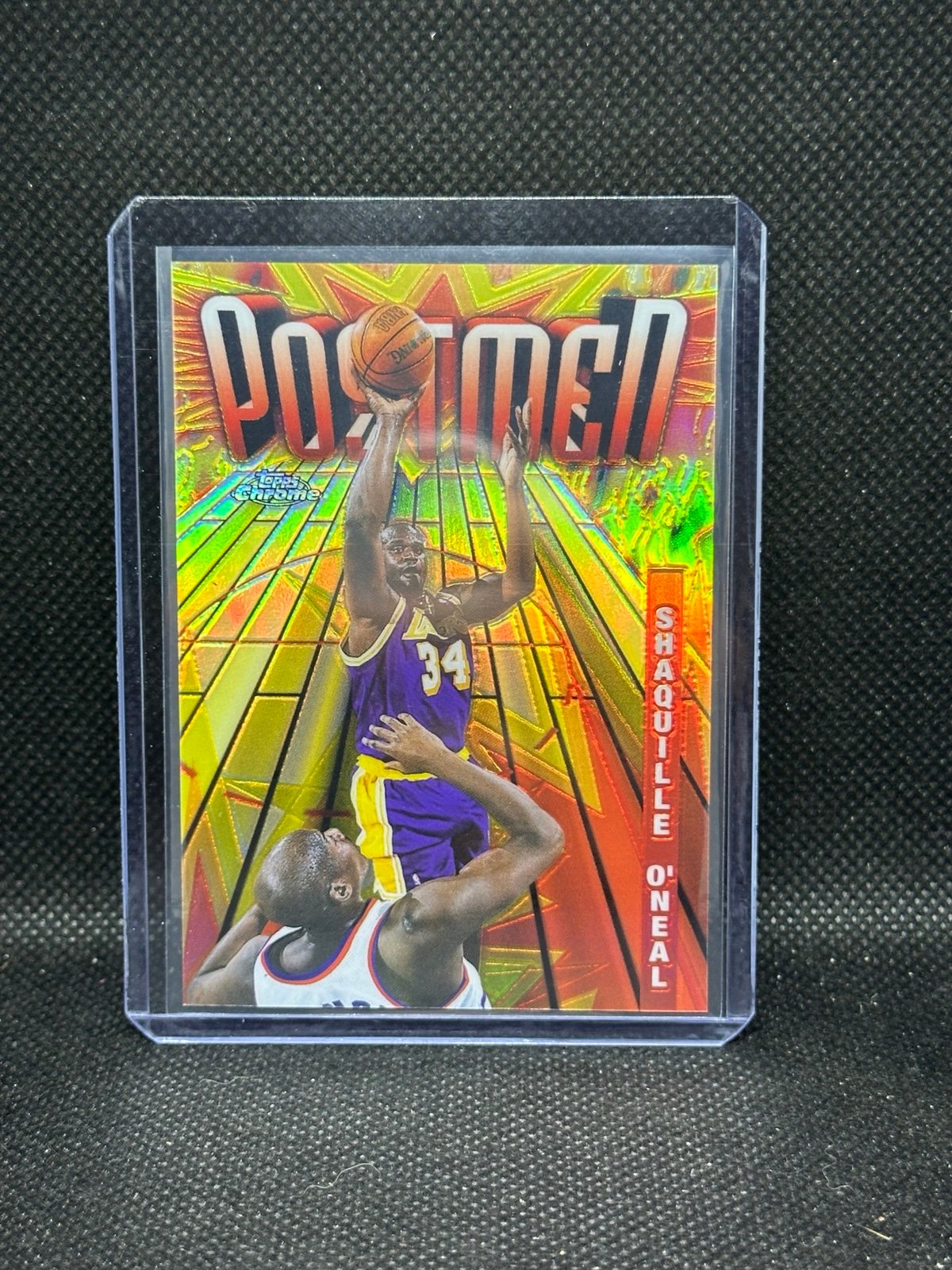 1998-99 Topps Chrome Postmen Refractor #SB21 Shaquille O'Neal Lakers. HOF Shaq