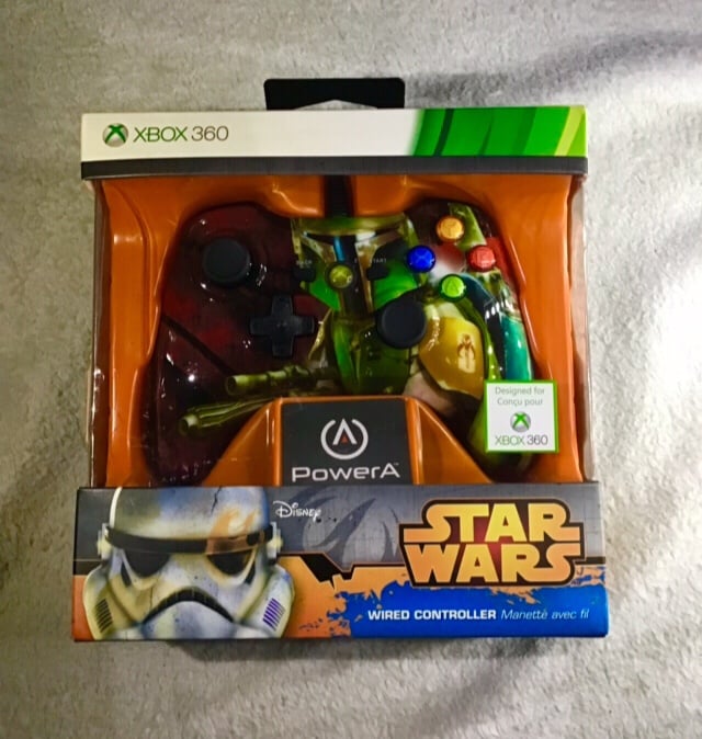(RARE) Xbox 360 PowerA 2015 Star Wars Wired Game Controller Boba Fett Sealed