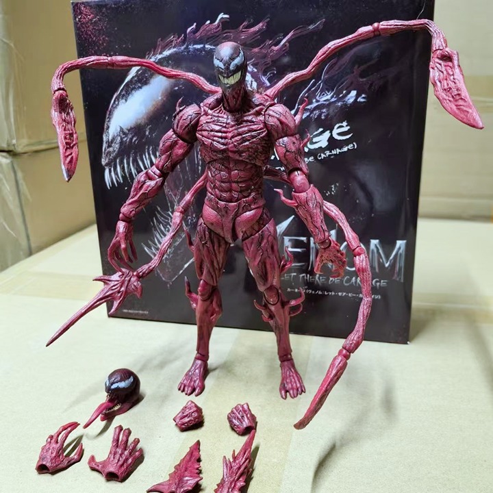 Venom 2 Carnage Action Figure - Red Symbiote - Highly Poseable - Like New