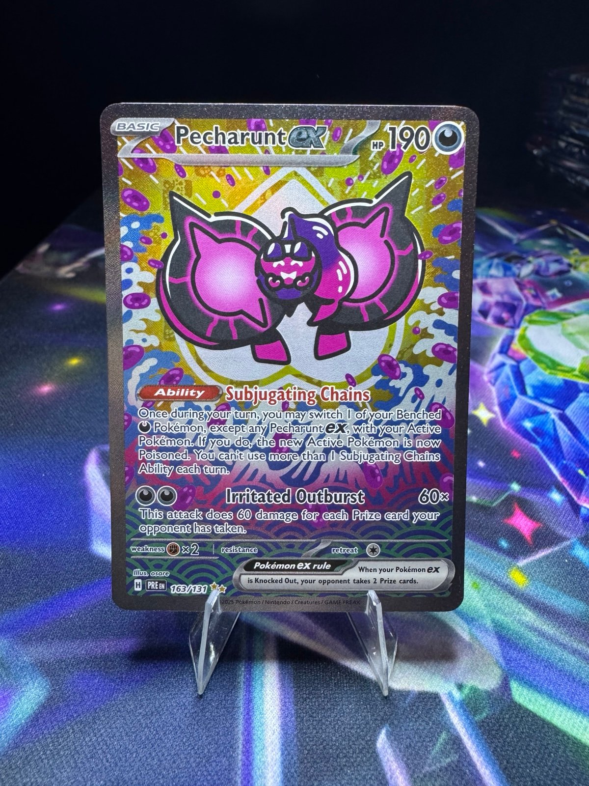 Pecharunt ex 163/131 Ultra Rare – Pokémon TCG Prismatic Evolutions (SV8a) NM