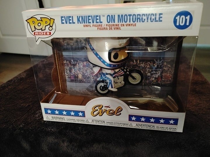 FUNKO POP! RIDES EVEL KNIEVEL ON MOTORCYCLE #101