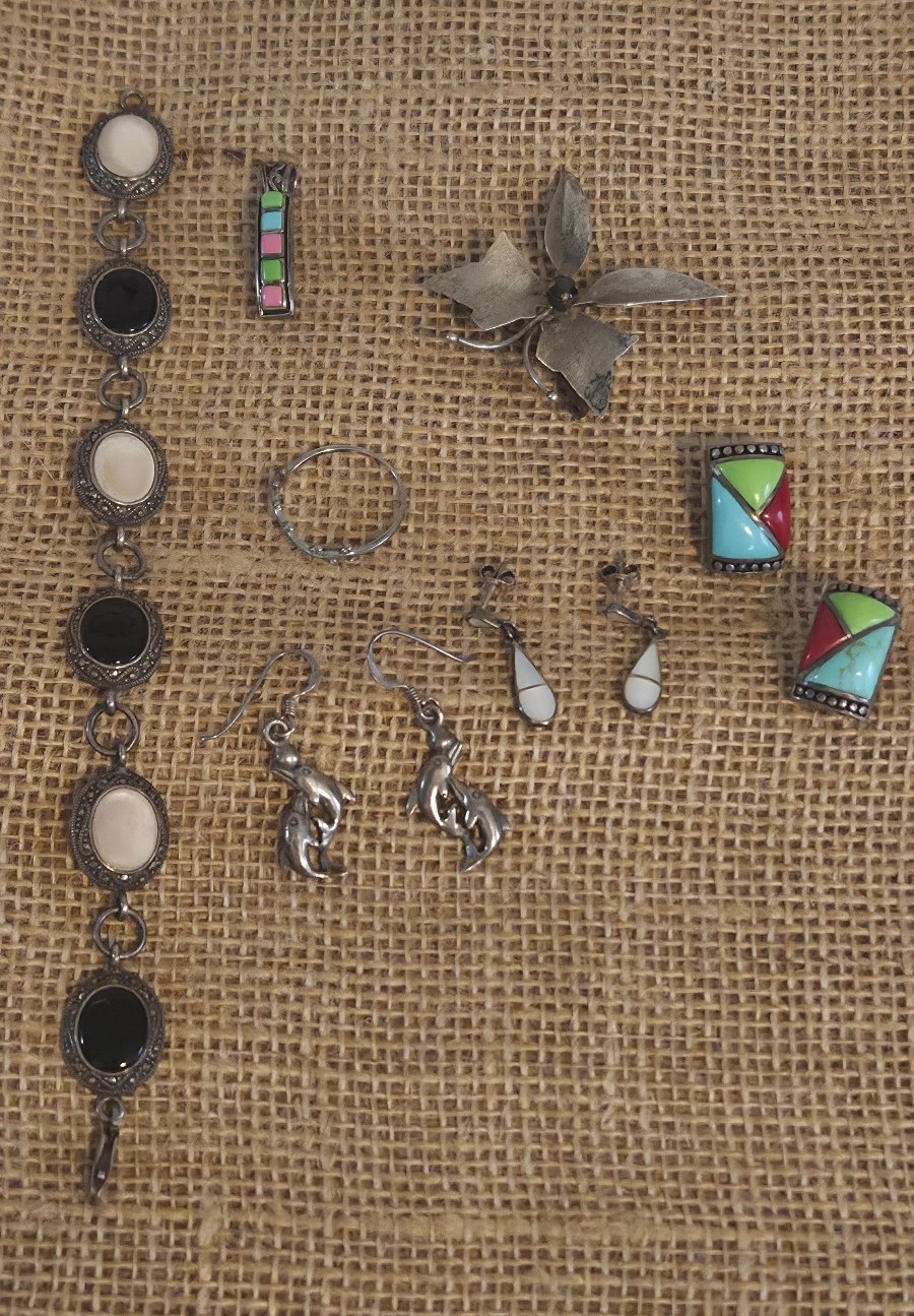 Sterling Silver & Genuine Stone Lot