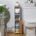 Toilet Paper Holder Stand,Chrome Toilet Paper Holder Behind Toilet Storage