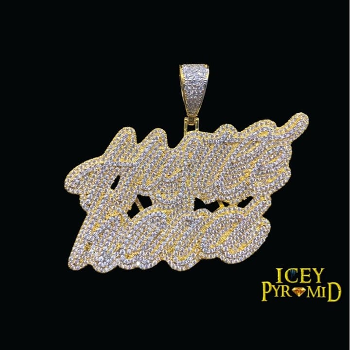 Iced Out Super Shiny Hustle Hard Necklace