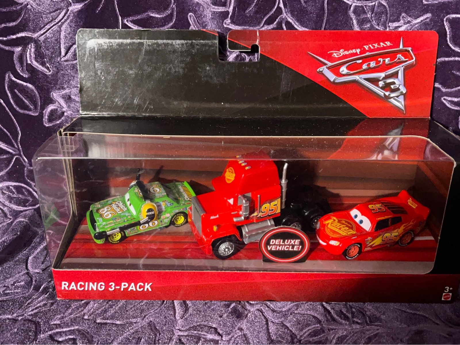 New in box Disney Cars 3 Racing 3-pack deluxe Mack chick Hicks McQueen
